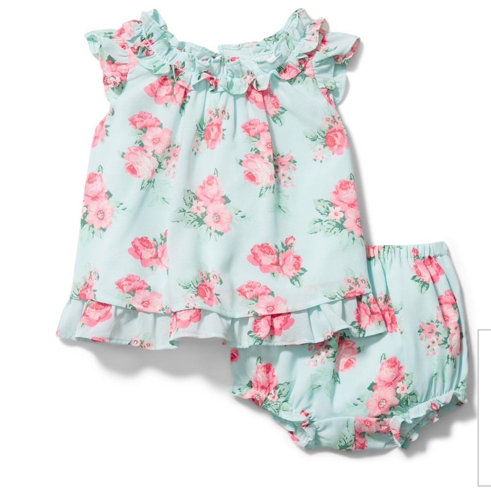 Baby Rose Chiffon Matching Set and Socks - Janie and Jack